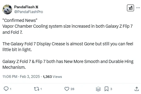 Galaxy Z Fold 7 Display Crease Nearly Disappears, Says Tipster