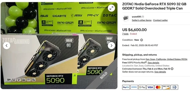 GeForce RTX 5090 Sells for 193% Markup in US and Japan