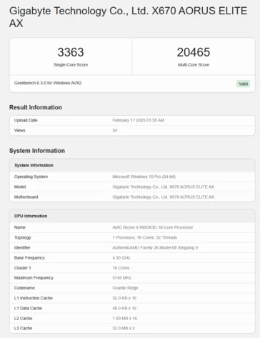 AMD Ryzen 9 9950X3D and 9900X3D Outperform Zen 4 in Geekbench