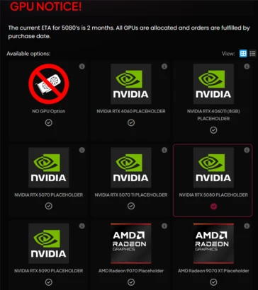 Radeon RX 9070 XT vs GeForce RTX 5090 Stock Disparity Revealed