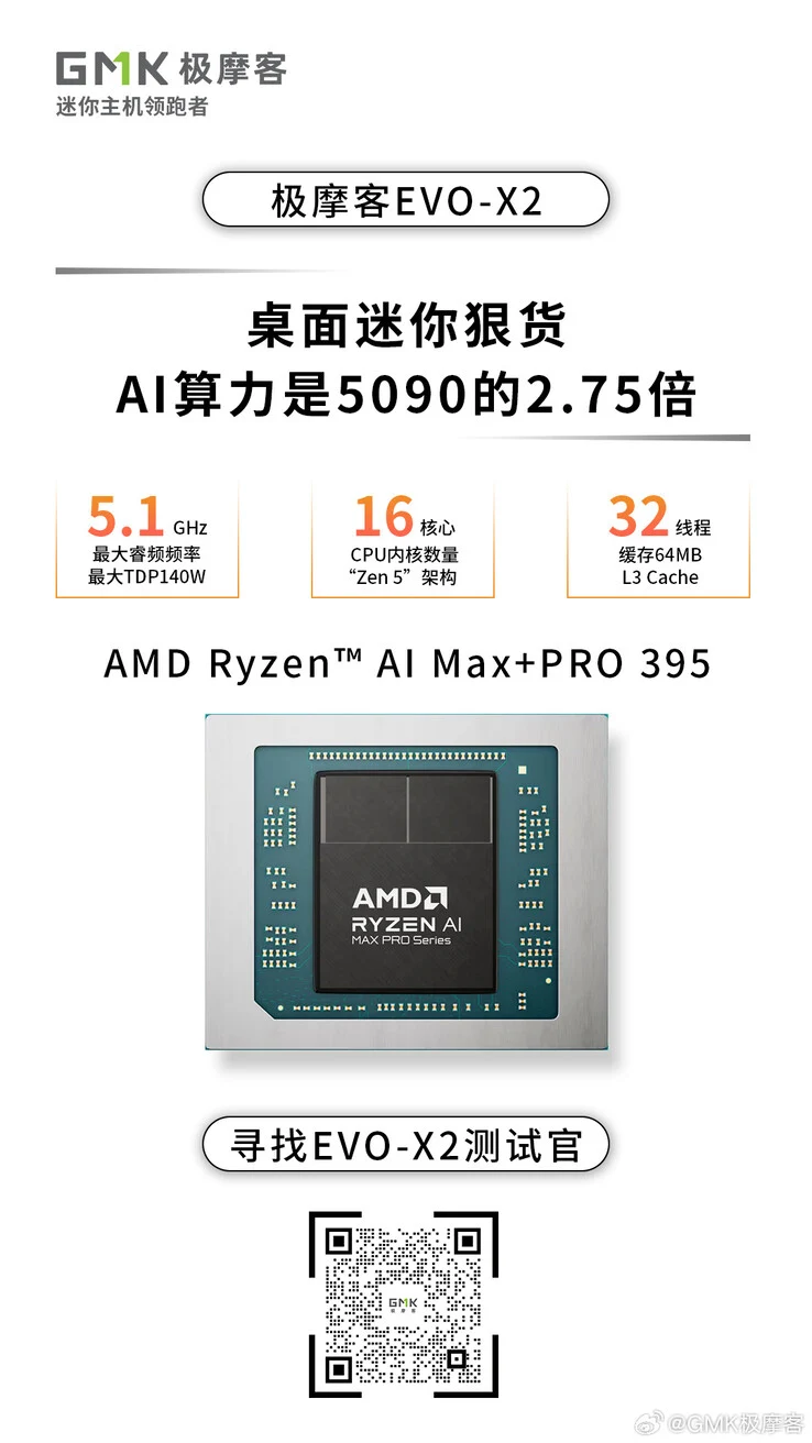 GMKtec EVO-X2: First AMD Strix Halo Mini-PC with Radeon 8060S GPU