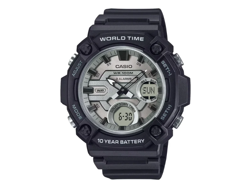 New Casio AEQ120W Rugged Watch: 10-Year Battery Launching in US