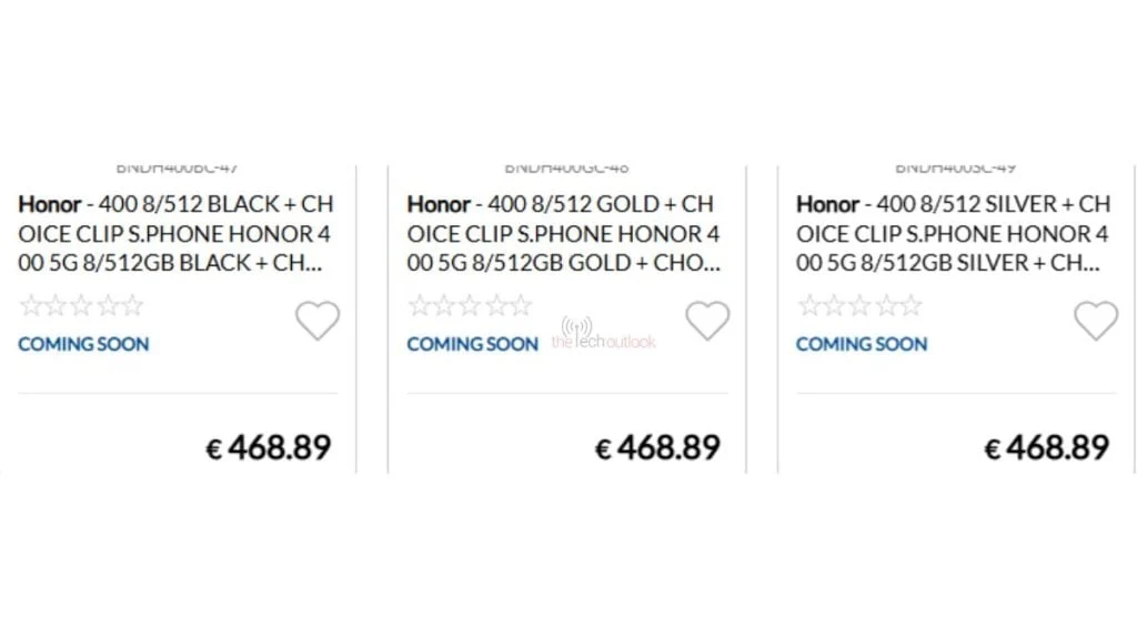 Honor 400 Price Leak: EUR 468.89 and Full Specifications Revealed