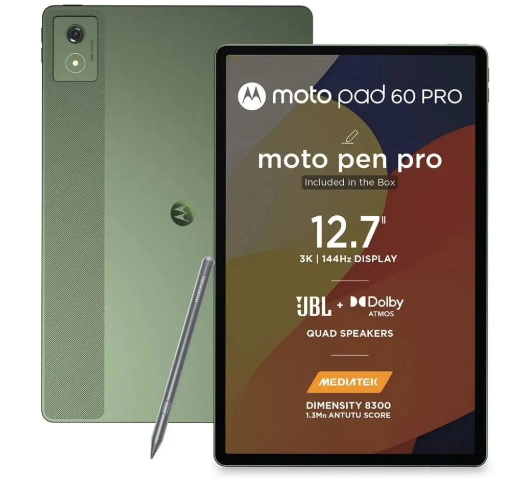 Moto Pad 60 Pro: JBL Speakers, 3K 144Hz Display, 10200mAh Battery