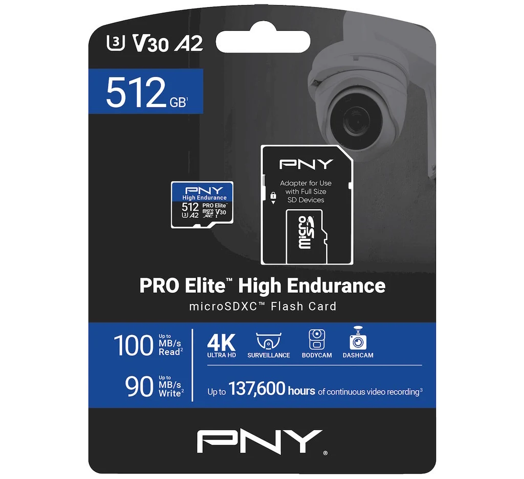 PNY Launches PRO Elite High-Endurance microSD Cards for Cameras