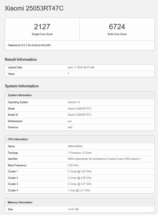 Redmi Turbo 4 Pro Geekbench: 7,550mAh Battery & 90W Charging Confirmed