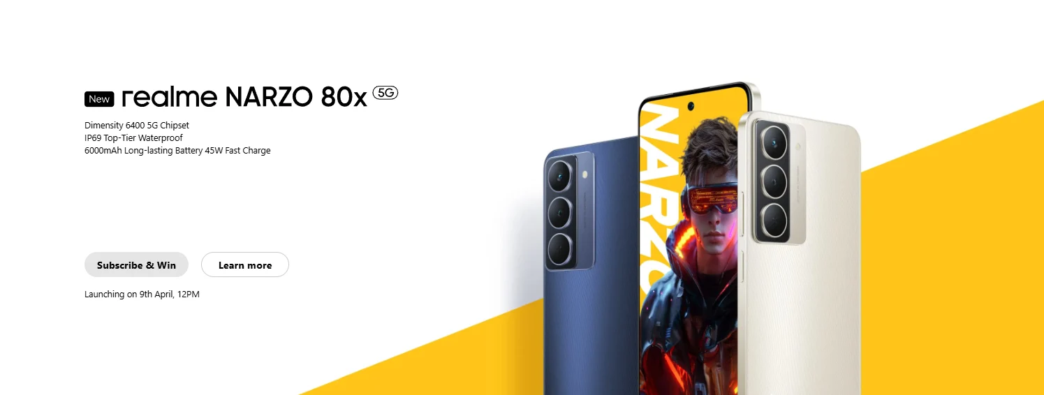 Realme Narzo 80 Pro 5G & 80x 5G Launch on April 9: Sales & Offers