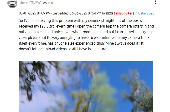 Galaxy S25 Ultra Camera Vibrating Issue: What You Need to Know