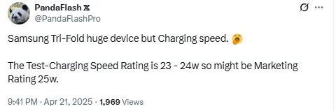 Samsung's Tri-Fold Phone: Surprising Charging Speed Revealed