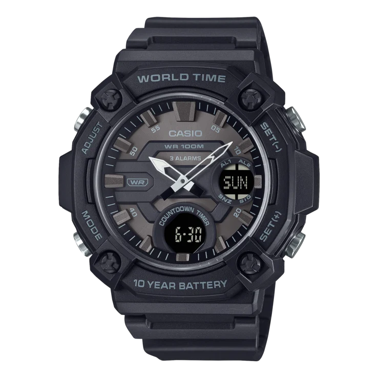 New Casio AEQ120W Rugged Watch: 10-Year Battery Launching in US