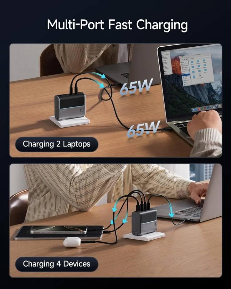 Cuktech 15 140W GaN Charger: Quad Port & Travel-Friendly Design