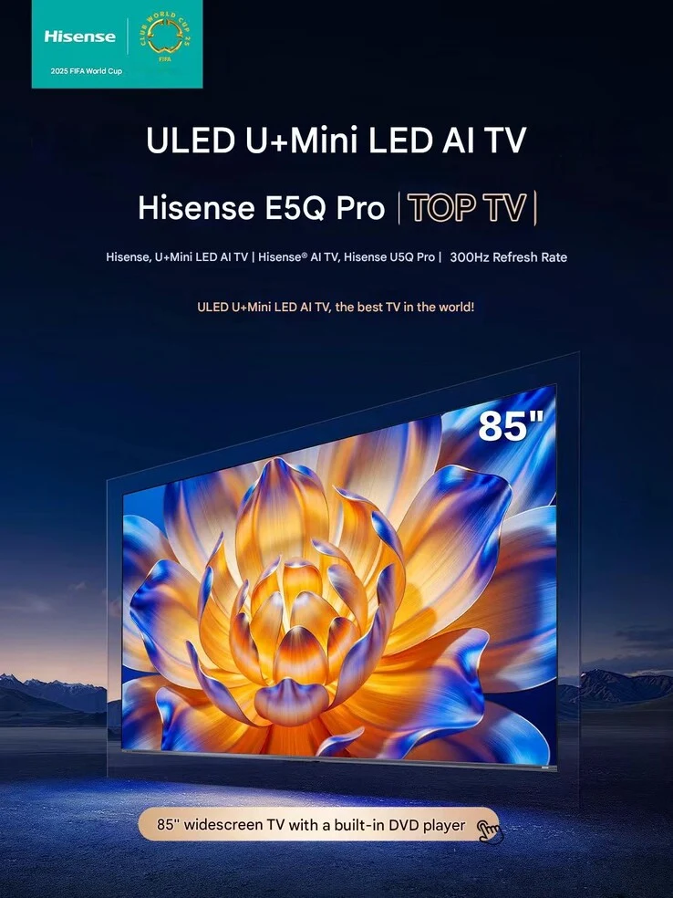 Hisense Unveils E5Q Pro TV with Impressive 300Hz Refresh Rate