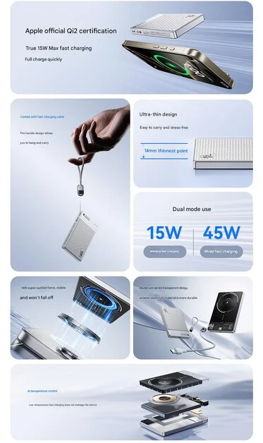 RedMagic Unveils Magnetic Wireless Power Banks with 45W Fast Charging