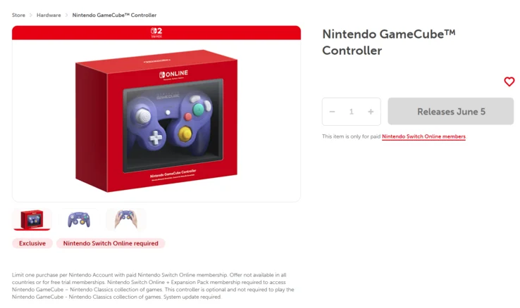 Nintendo Switch 2 GameCube Controller Price and Pre-Order Details