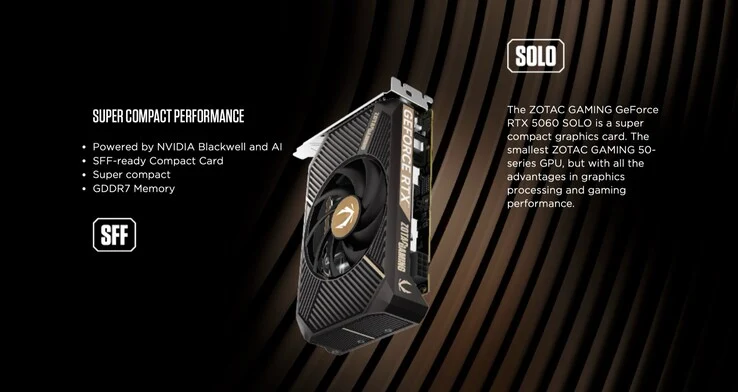 Zotac GeForce RTX 5060 Solo: Compact GPU for SFF Enthusiasts