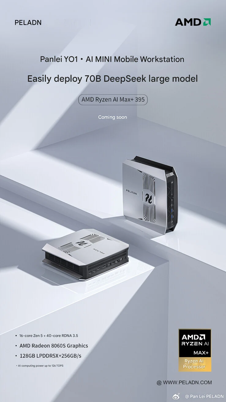 Peladn Y01 Launches: New Gaming Mini PC with Ryzen AI Max+ 395