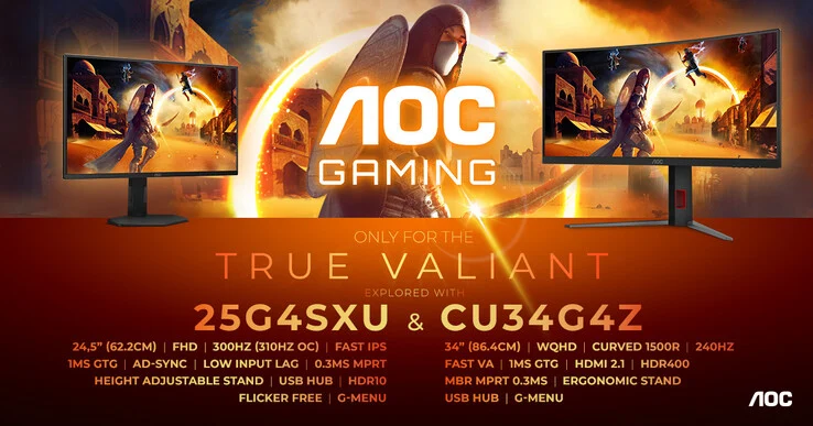 AOC Launches Two Fast Gaming Monitors for Esports Enthusiasts