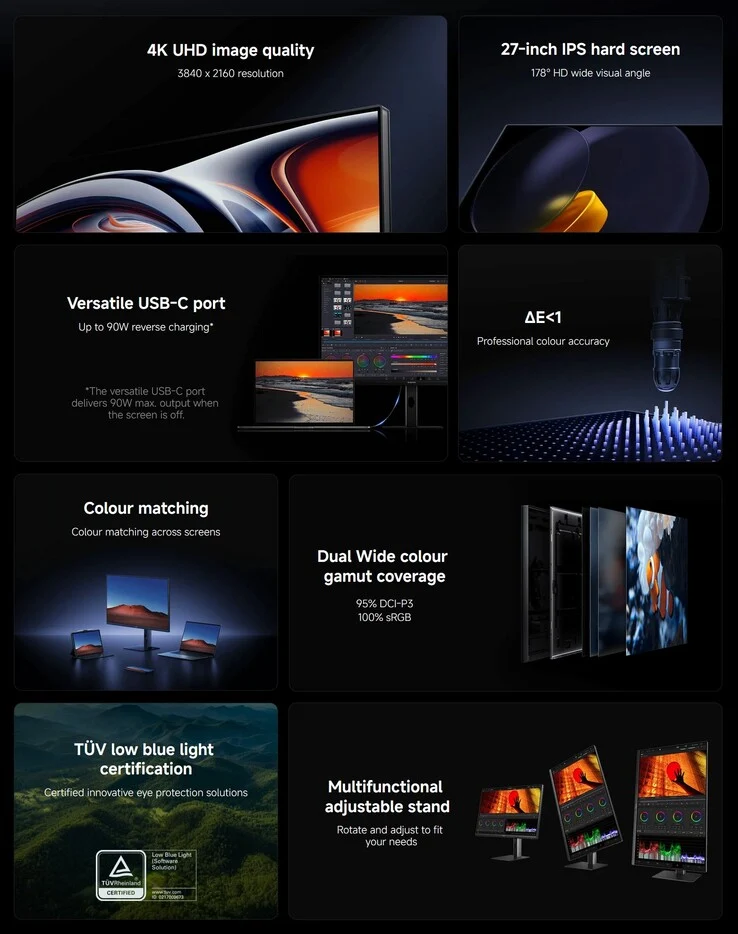 Xiaomi Launches New 4K Monitor with USB Hub and 90W Charging