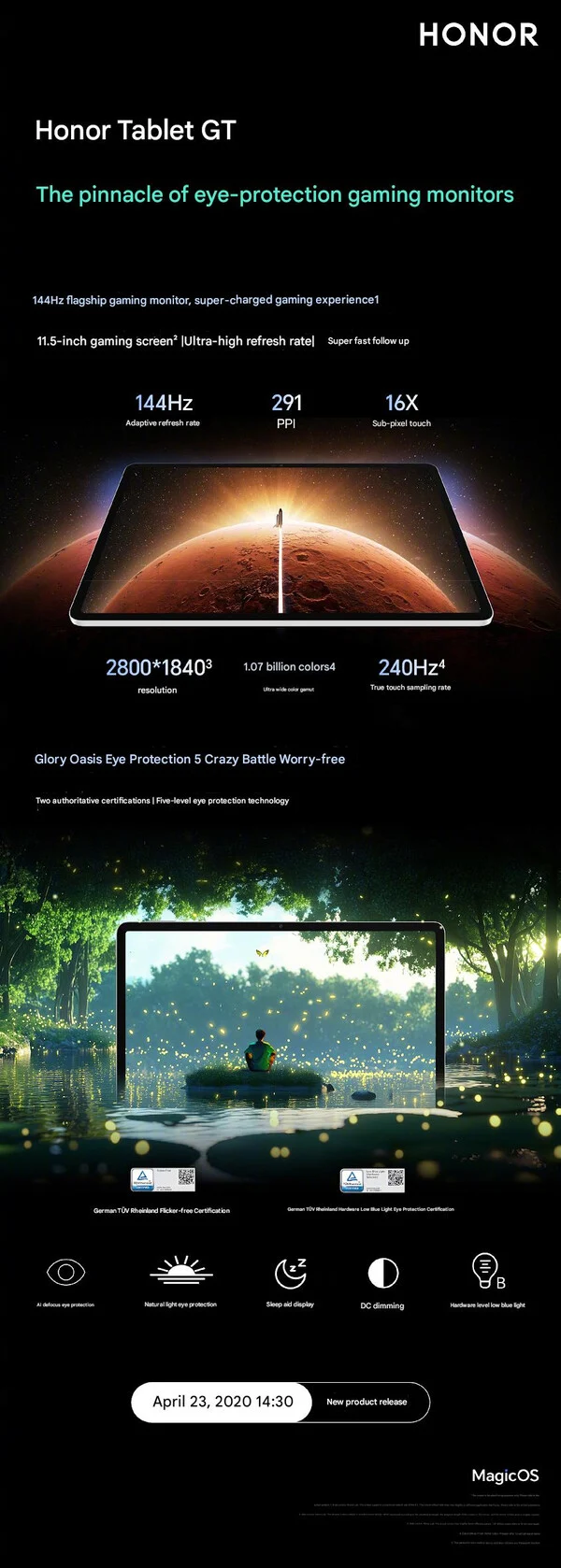 Honor Pad GT: Gaming Tablet with 144Hz Display & Big Battery
