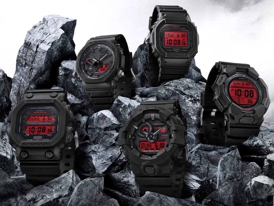 Casio G-Shock Black and Bold Red Watches Launching in Europe