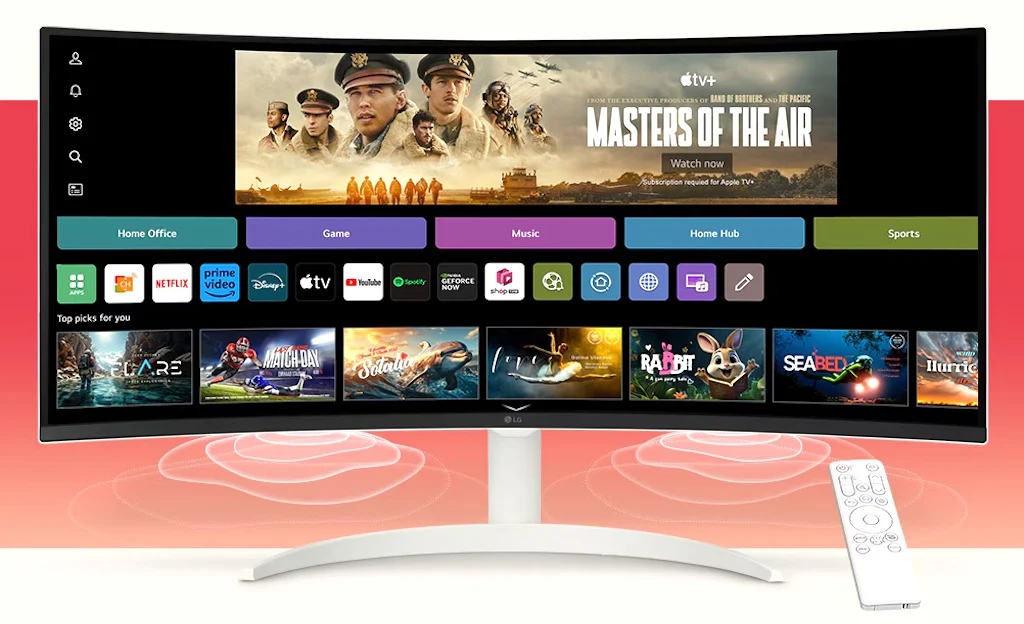 LG 34-Inch Curved Monitor with webOS for Streaming and Office 365