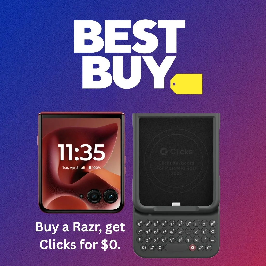 Best Buy Bundles Motorola Razr 2025 with Free Clicks Keyboard