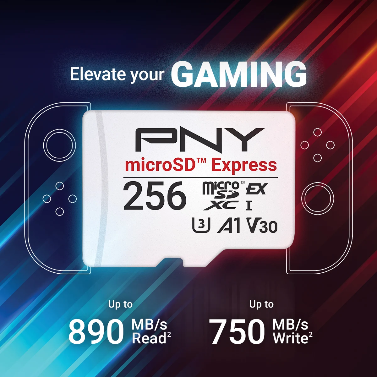 PNY microSD Express Cards for Nintendo Switch 2: 128GB & 256GB