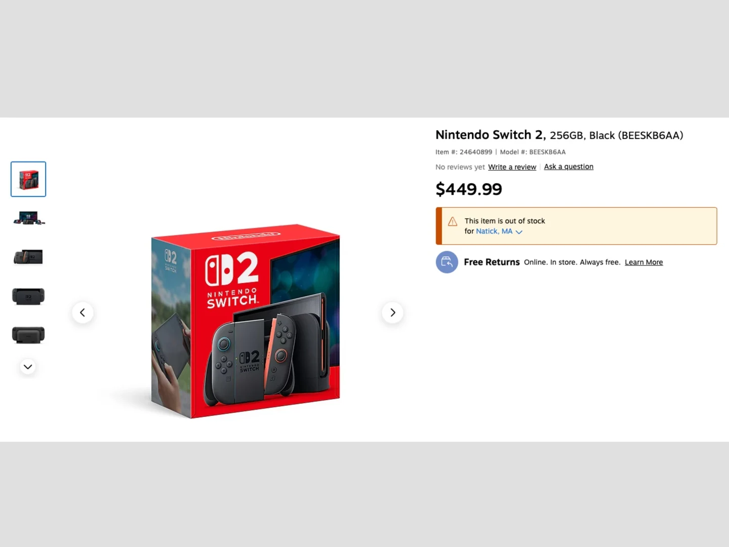 Staples Stocking Switch 2 Units on Launch Day