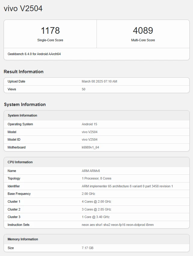 Vivo T4 Ultra Features Dimensity 9300 Plus Chipset in Development