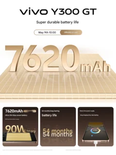 Vivo Y300 GT: New Mid-Range Phone with 7,620 mAh Battery