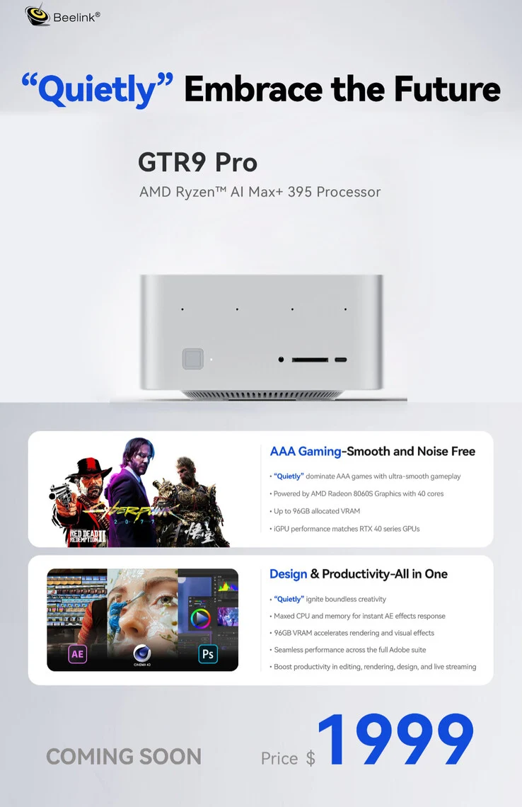 Beelink GTR9 Pro: AMD Mini-PC Rivals Mac Studio and GMKtec EVO-X2