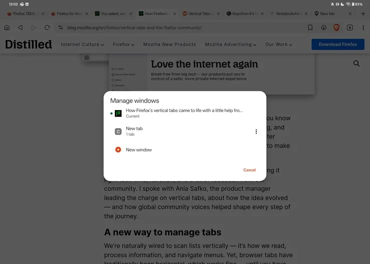 Firefox Adds 2 Key Features for Tab Hoarders on Android Tablets