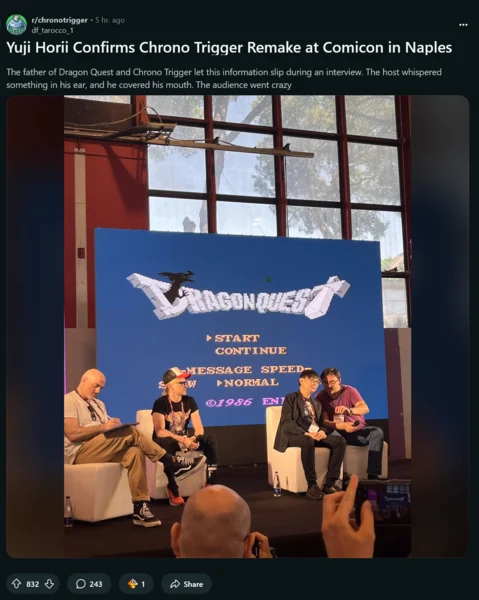 Square Enix Chrono Trigger Remake Leak at Naples Comicon