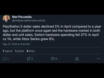 April Xbox Sales Increased as PS5 and Switch Sales Declined