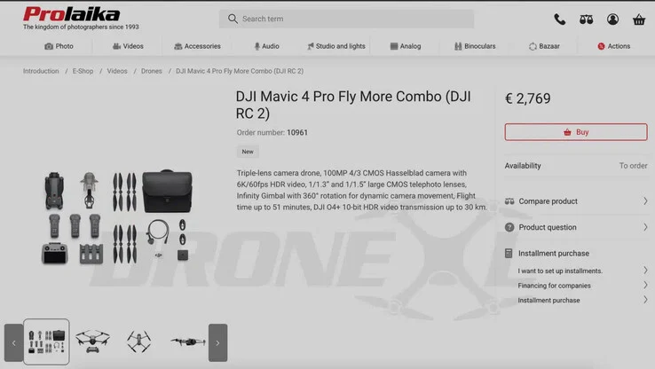 DJI Mavic 4 Pro Specs and Fly More Combo Pricing Revealed