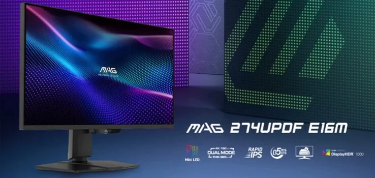 MSI MAG 274UPDF E16M: New 4K Mini LED Gaming Monitor 320Hz