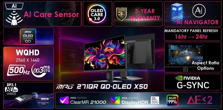 MSI MAG 272QP X50 & MPG 272QR X50: Pricing and Summer Release
