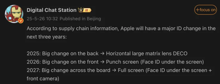 Apple iPhone Redesign Leak: Under-Display Face ID Planned for 2026