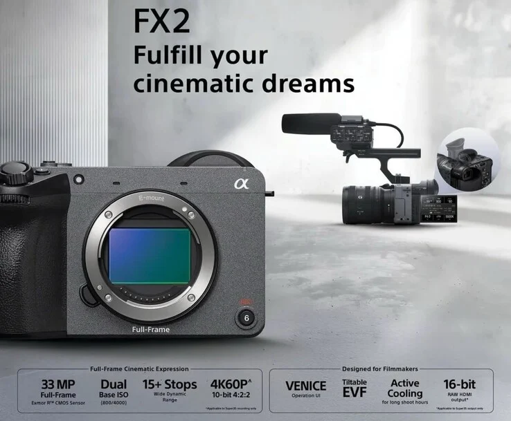 Sony FX2 Compact Full-Frame Camera Launches at Lower Price