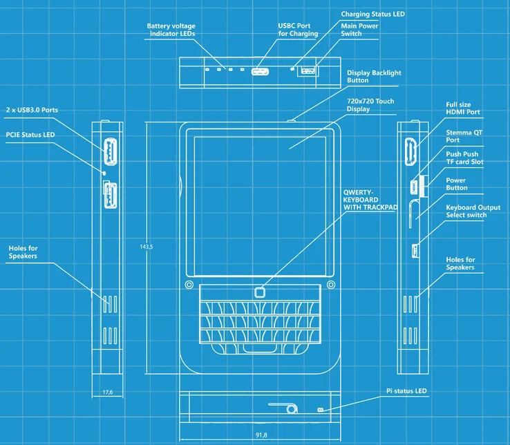 HackberryPi_CM5: Transform Raspberry Pi into Cyberdeck & Handheld