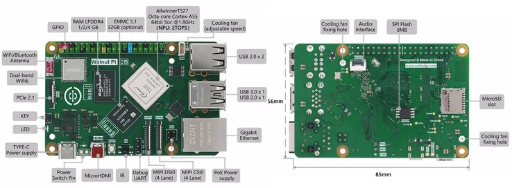 Walnut Pi 2B: PCIe & NPU Raspberry Pi Alternative for AI Workloads