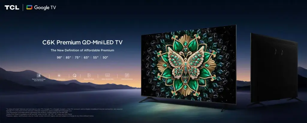 TCL Launches C6K, C6KS, P Series TVs in India with Mini-LED