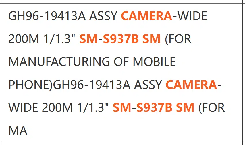 Galaxy S25 Edge Sensor Sizes Close to S25 Ultra Revealed