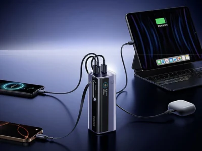 Baseus 20,000mAh Power Bank with Retractable Cable Launched