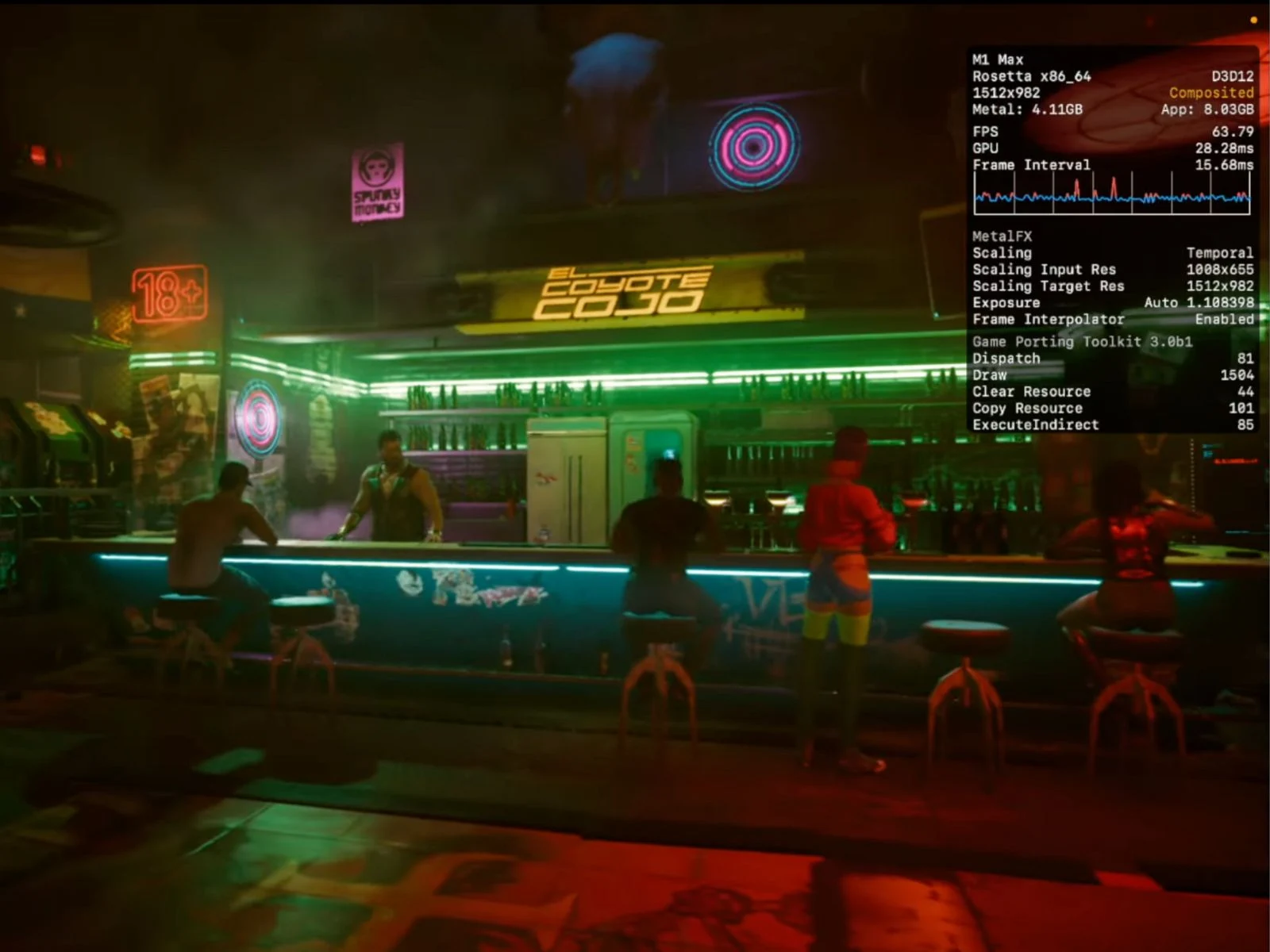 YouTuber Tests macOS 26 Tahoe: Cyberpunk 2077 Hits 60 FPS on M1 Max