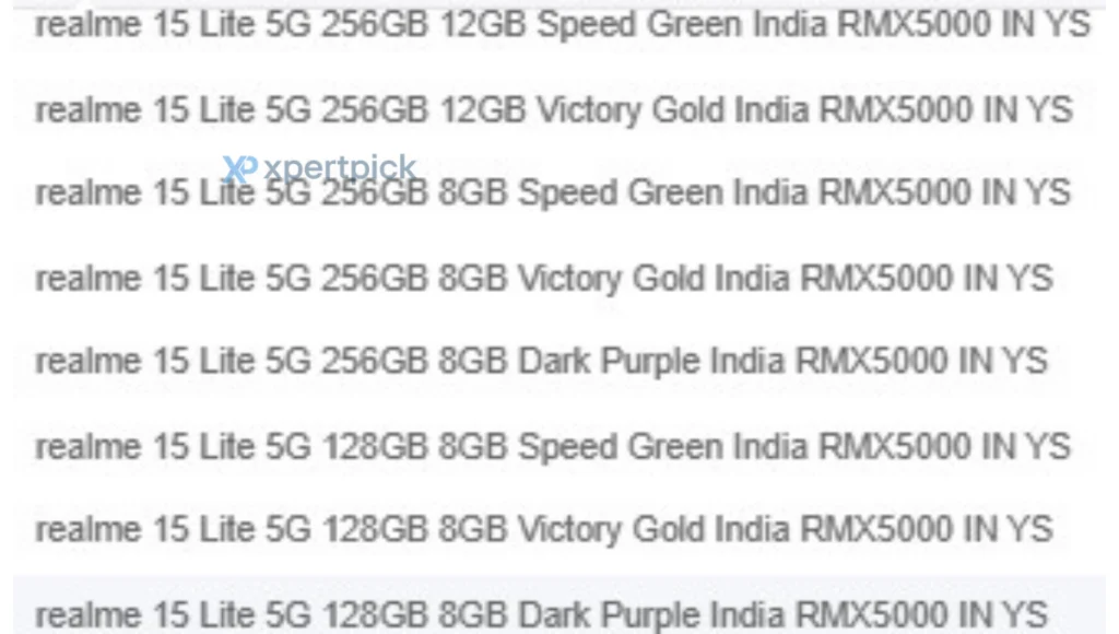 Realme 15 Lite Launch: Three Configurations and Color Options