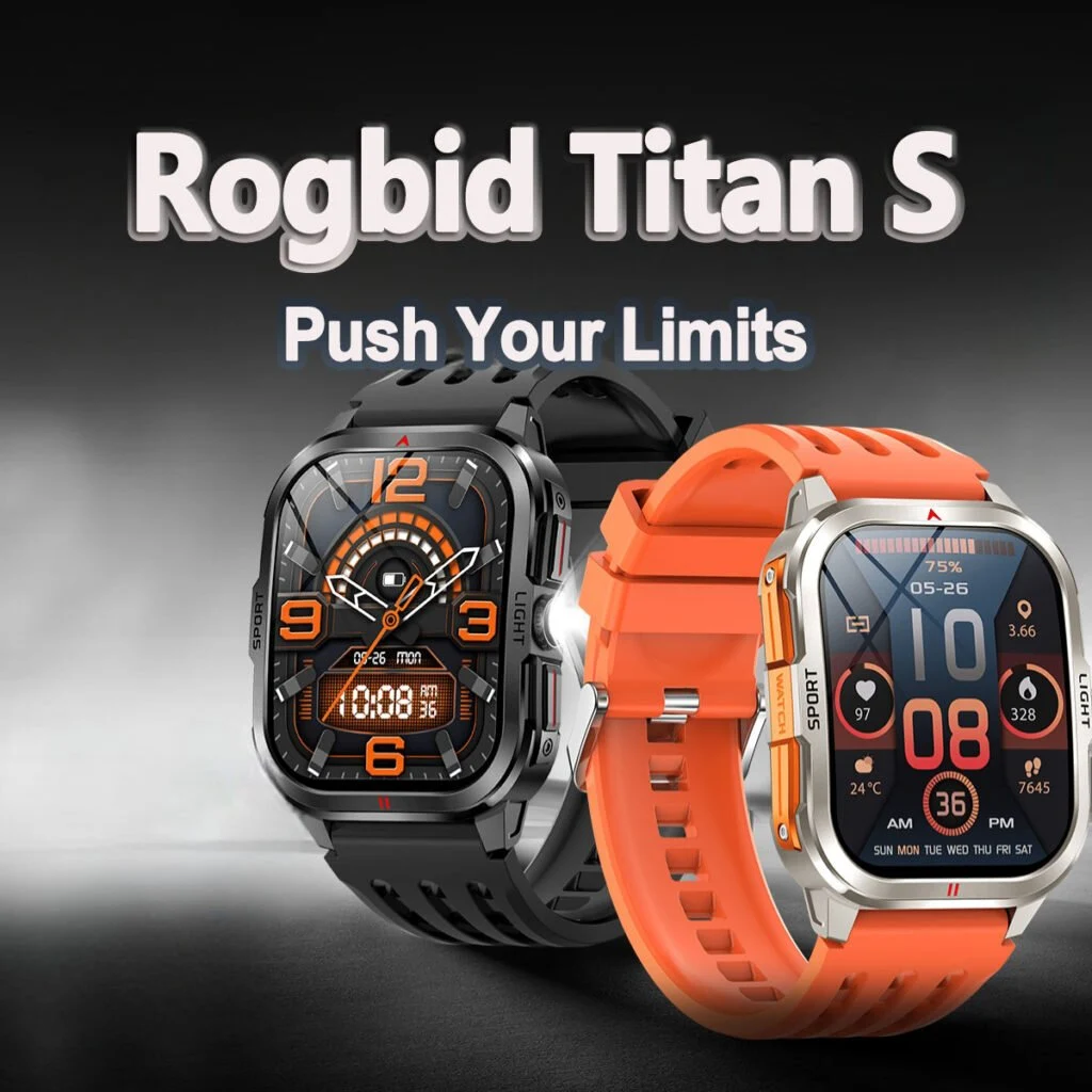 Rogbid Titan S Rugged Watch: Curved Screen & Military Durability