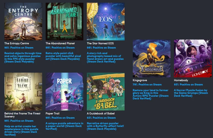 Get $127 in Steam Deck Puzzle Games for Just $12 at Humble Bundle