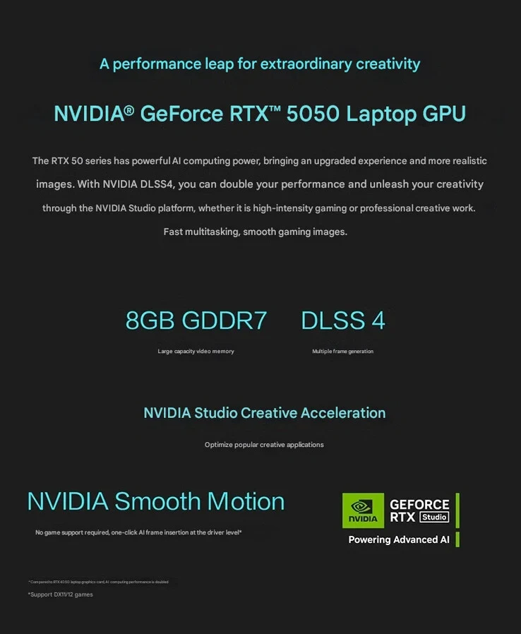 GeForce RTX 5050 Laptop Launches with DLSS 4 and Nvidia Drivers