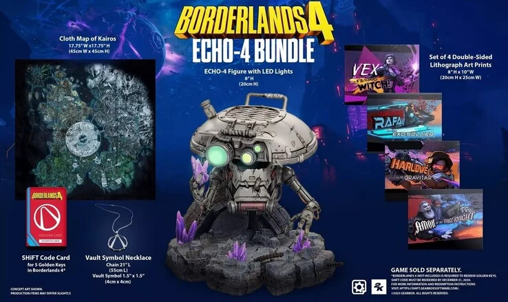 Borderlands 4 ECHO-4 Collector's Edition for $150 Missing Item
